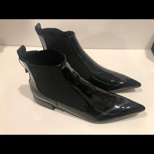 Zara patent ankle bootie sz 42